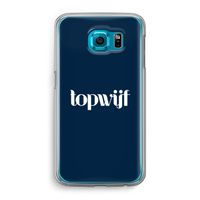 Topwijf Navy: Samsung Galaxy S6 Transparant Hoesje