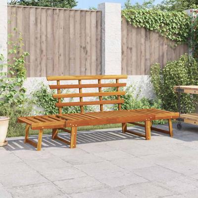 Tuinbank 2-in-1 190 cm massief acaciahout