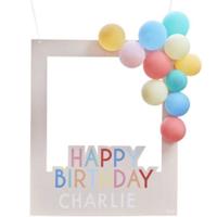 Ginger Ray photobooth met ballonnen happy birthday 72 cm | 5 stuks