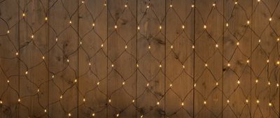 NETVERLICHTING 240L 200X200CM LED CLASSIC 5M ZWART AANLOOPSNOER 36V/IP44 TRAFO AAN / 8/16U TIMER / UIT / DIMMER - Annas collection