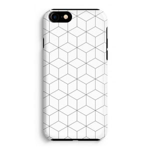 Zwart-witte kubussen: iPhone 8 Tough Case