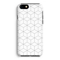 Zwart-witte kubussen: iPhone 8 Tough Case