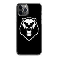 Angry Bear (black): iPhone 11 Pro Transparant Hoesje