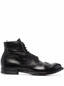 Officine Creative bottines en cuir à lacets - Noir