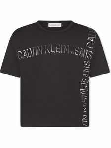 Calvin Klein Kids t-shirt à logo imprimé - Noir