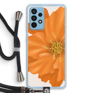 Orange Ellila flower: Samsung Galaxy A52 Transparant Hoesje met koord