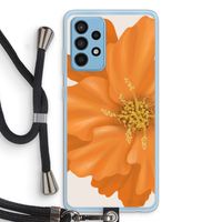Orange Ellila flower: Samsung Galaxy A52 Transparant Hoesje met koord