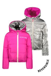 B.Nosy Meisjes reversibel winterjas - Jacky - Knock out roze