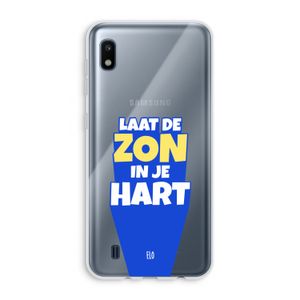 Laat de zon in je hart: Samsung Galaxy A10 Transparant Hoesje