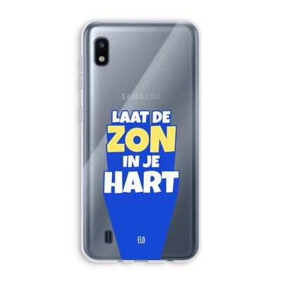 Laat de zon in je hart: Samsung Galaxy A10 Transparant Hoesje
