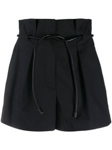 3.1 Phillip Lim short à taille haute froncée - Noir