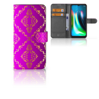 Wallet Case Motorola Moto G9 Play | E7 Plus Barok Roze - thumbnail