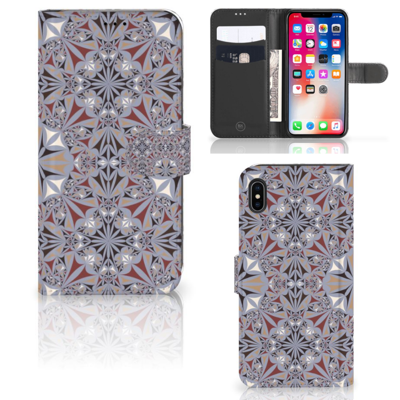 Apple iPhone Xs Max | Bookcase | Flower Tiles