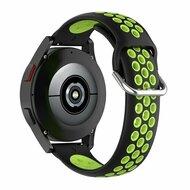 Siliconen sportbandje met gesp - Zwart + groen - Huawei Watch GT 2 & GT 3 - 42mm Siliconen sportbandje met gesp - Zwart + groen - Huawei Watch GT 2 & GT 3 - 42mm