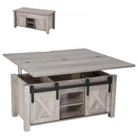 VEVOR Lift Top salontafel 100 cm, rustieke salontafel met schuurdeur en verborgen opbergvak, rechthoekig lifttafelblad voor woonkamer, kantoor, thuis, woonkamertafel, banktafel, eettafel, eikenhout VEVOR Lift Top salontafel 100 cm, rustieke salontafel met schuurdeur en verborgen opbergvak, rechthoekig lifttafelblad voor woonkamer, kantoor, thuis, woonkamertafel, banktafel, eettafel, eikenhout