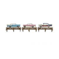 Wandkapstok DKD Home Decor 29 x 8 x 17 cm Metaal Vintage Hout MDF (3 Onderdelen)