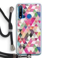 Gekleurde driehoekjes: Huawei P20 Lite (2019) Transparant Hoesje met koord
