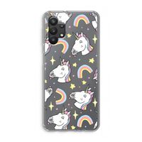 Rainbow Unicorn: Samsung Galaxy A32 5G Transparant Hoesje