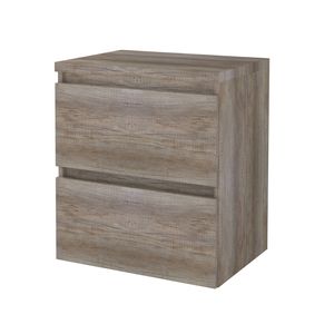 Badmeubelset Aquasplash Salt 60x46 cm Greeploos 2 Lades Met Afdekplaat Scotch Oak Aquasplash