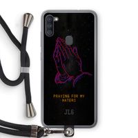 Praying For My Haters: Samsung Galaxy A11 Transparant Hoesje met koord