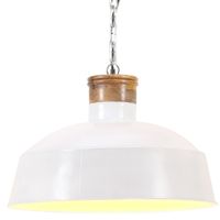 Hanglamp industrieel E27 42 cm wit - thumbnail