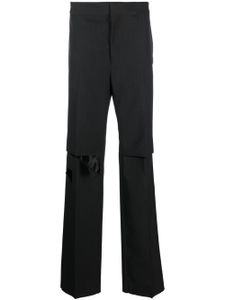 Givenchy pantalon en laine à effet usé - Gris