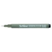 Fineliner artline technisch 0.03mm zwart | 12 stuks