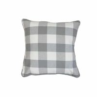 Katoenen Sierkussen Chambray Grijs Ruit (40 x 40 cm) - thumbnail