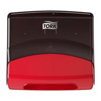 Reinigingsdoekdispenser Tork W4 Performance gevouwen rood 654008