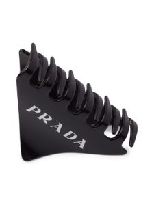 Prada barrette à logo imprimé - Noir