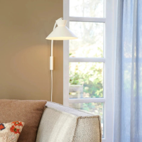 Wandlamp wit met stekker en schakelaar Dial verstelbaar