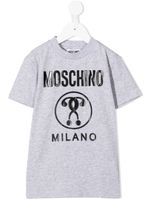 Moschino Kids t-shirt à imprimé Double Question Mark - Gris