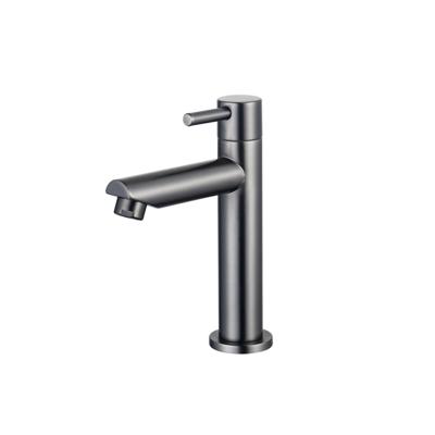 Fortifura Calvi Fonteinkraan - 15.4cm - opbouw - 1gats - PVD geborsteld Geborsteld Gunmetal PVD SW696239