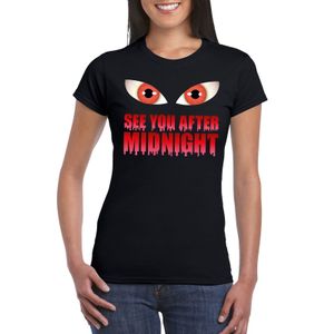 See you after midnight Halloween vampier t-shirt zwart dames