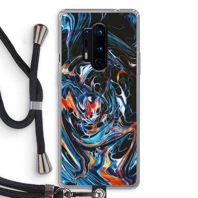 Black Unicorn: OnePlus 8 Pro Transparant Hoesje met koord