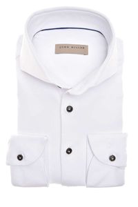 John Miller Tailored Fit Overhemd wit, Effen