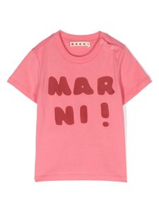 Marni Kids t-shirt en coton à logo imprimé - Rose