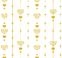 Abstract behang gouden harten