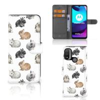 Telefoonhoesje | Met pasjeshouder | voor Motorola Moto E20 | E30 | E40 Konijntjes