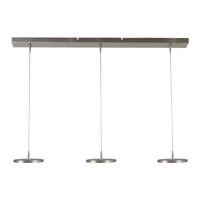 Masterlight Strakke design eettafellamp Denia 2 3-lichts nikkel mat 2082-37-100-3-DW