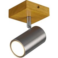 LED Plafondspot - Trion Milona - GU10 Fitting - 1-lichts - Rond - Mat Nikkel - Aluminium - thumbnail