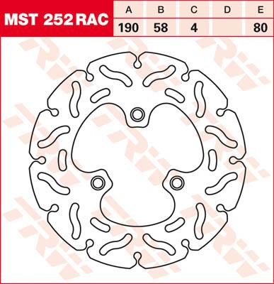 TRW Remschijf, remschijven voor de moto, MST252RAC