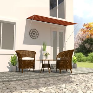 VidaXL Luifel uittrekbaar 300x150 cm oranje en bruin