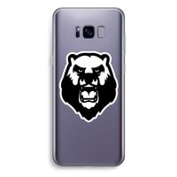 Angry Bear (white): Samsung Galaxy S8 Plus Transparant Hoesje