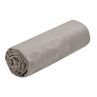 Hoeslaken Eden - twijfelaar - 140 x 190/200 cm - taupe - hotelkwaliteit - katoen - 30 cm matrasdikte