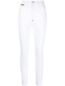 Philipp Plein jean skinny à taille haute - Blanc