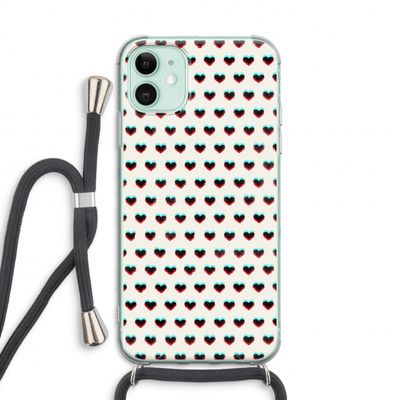 Hartjes: iPhone 11 Transparant Hoesje met koord