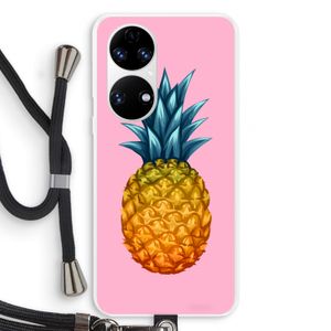 Grote ananas: Huawei P50 Transparant Hoesje met koord