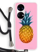 Grote ananas: Huawei P50 Transparant Hoesje met koord