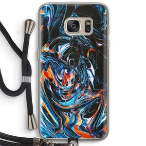 Black Unicorn: Samsung Galaxy S7 Transparant Hoesje met koord